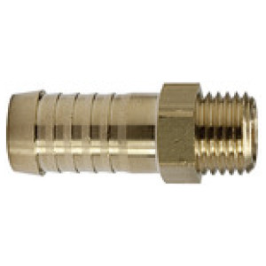 Screw-in connector, Brass, M14x1.5 ET, Hose connection 13 mm